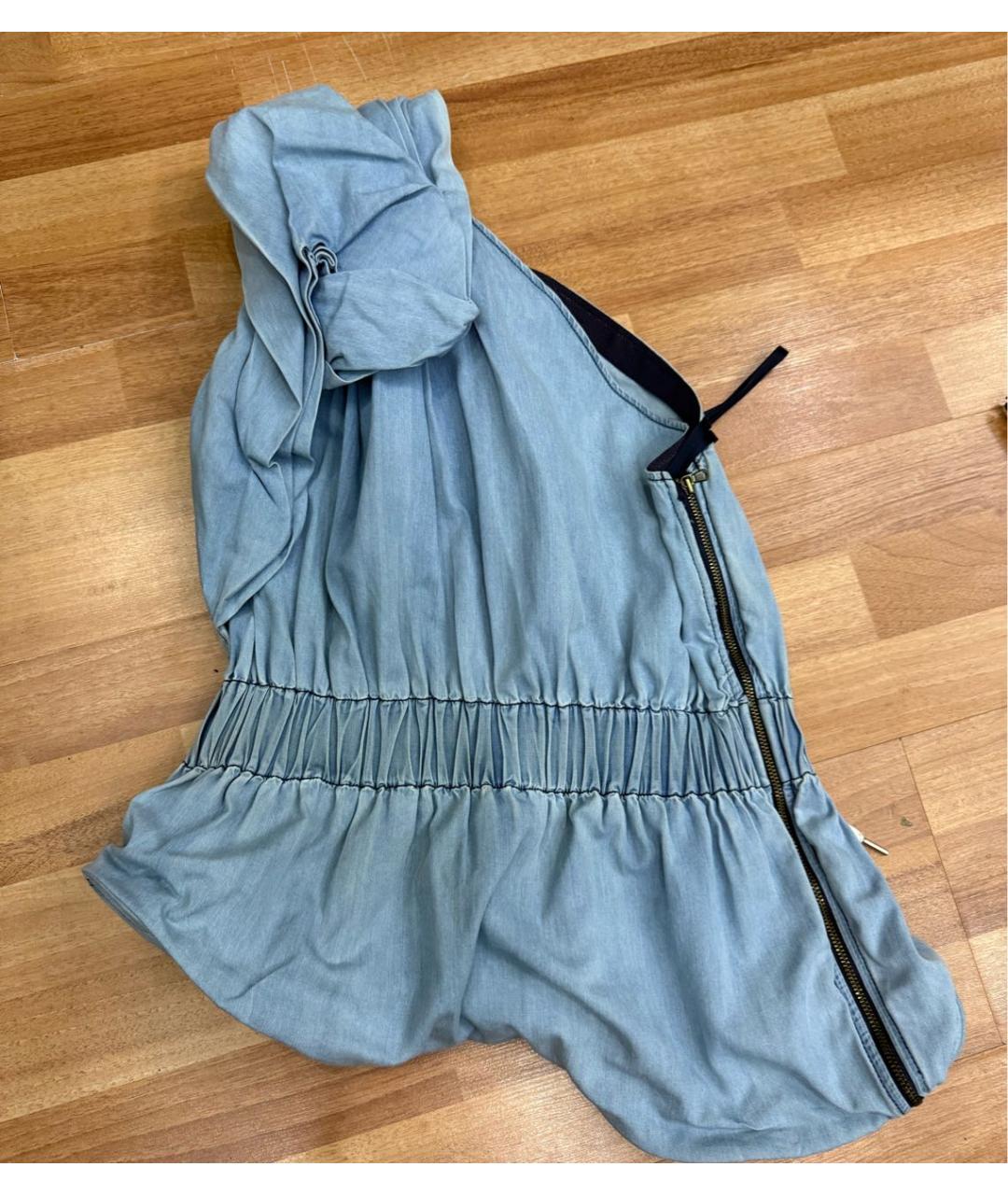 LANVIN Голубой деним жилет, фото 2