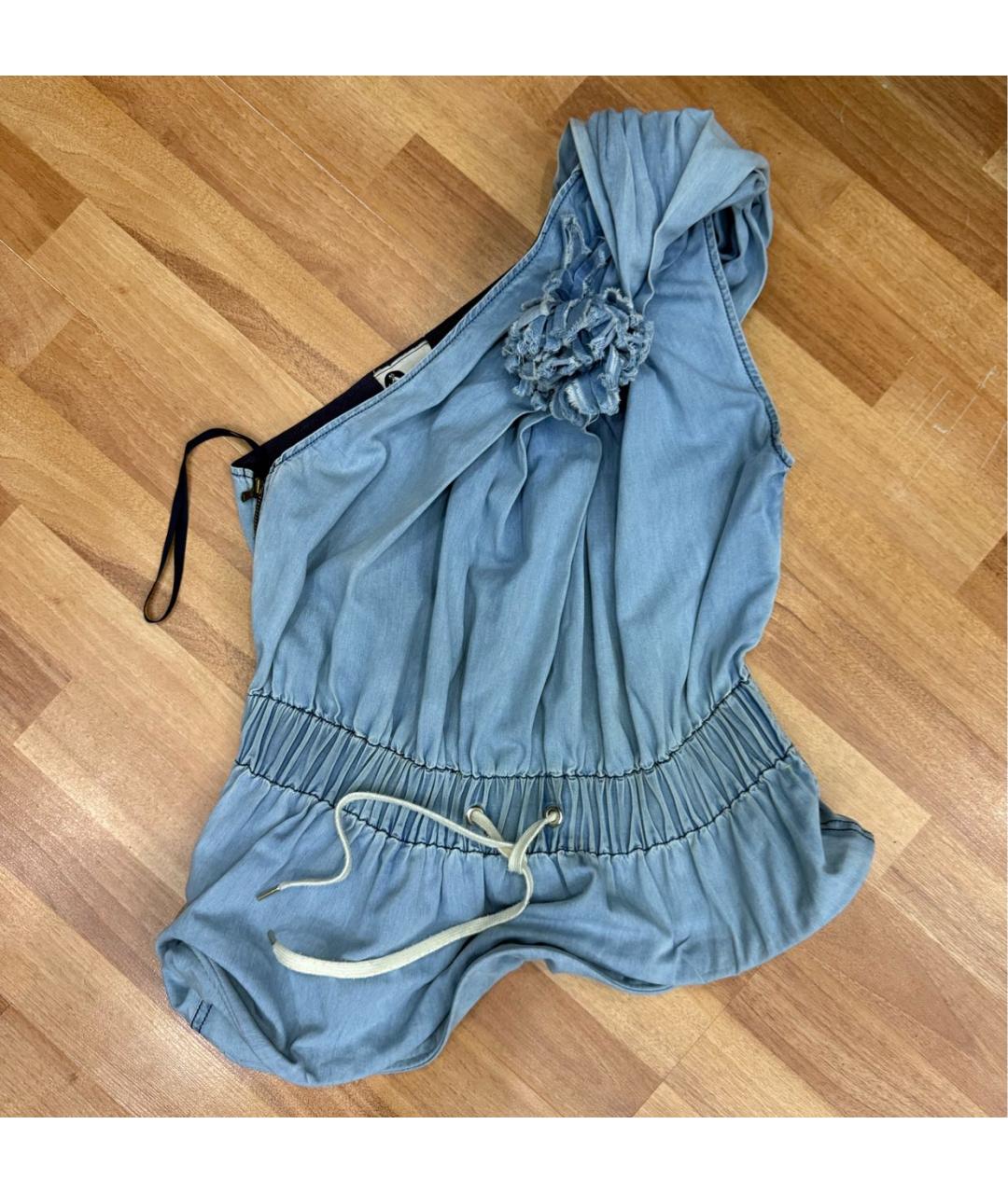 LANVIN Голубой деним жилет, фото 5