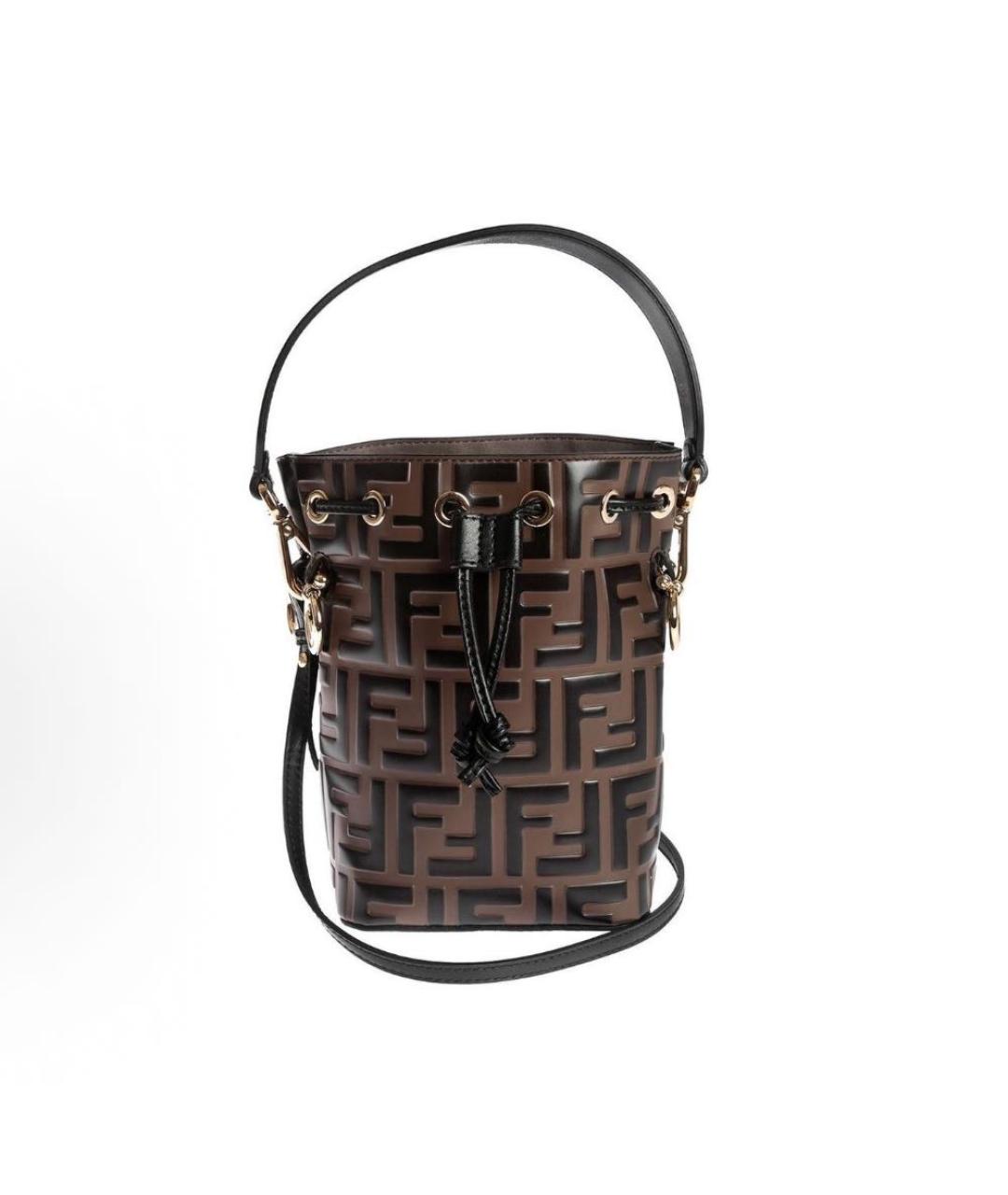 FENDI Коричневая кожаная сумка через плечо, фото 6