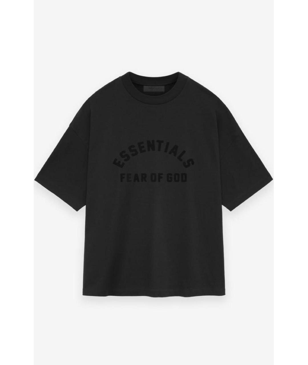 FEAR OF GOD ESSENTIALS Черная хлопковая футболка, фото 8