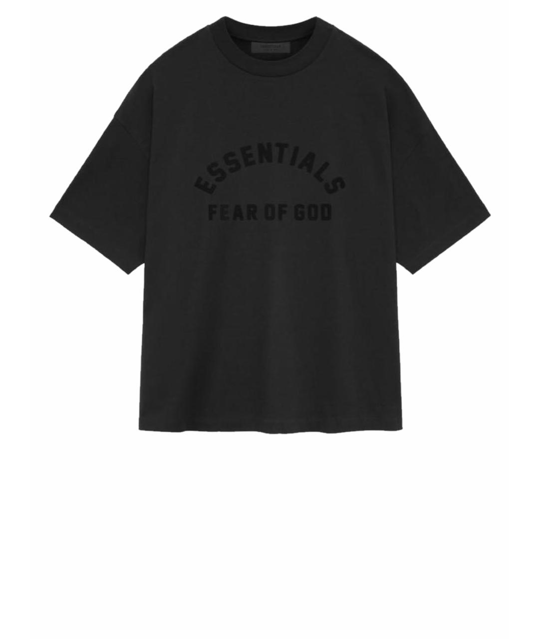 FEAR OF GOD ESSENTIALS Черная хлопковая футболка, фото 1