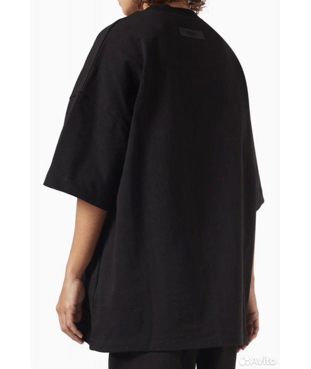 FEAR OF GOD ESSENTIALS Черная хлопковая футболка, фото 5