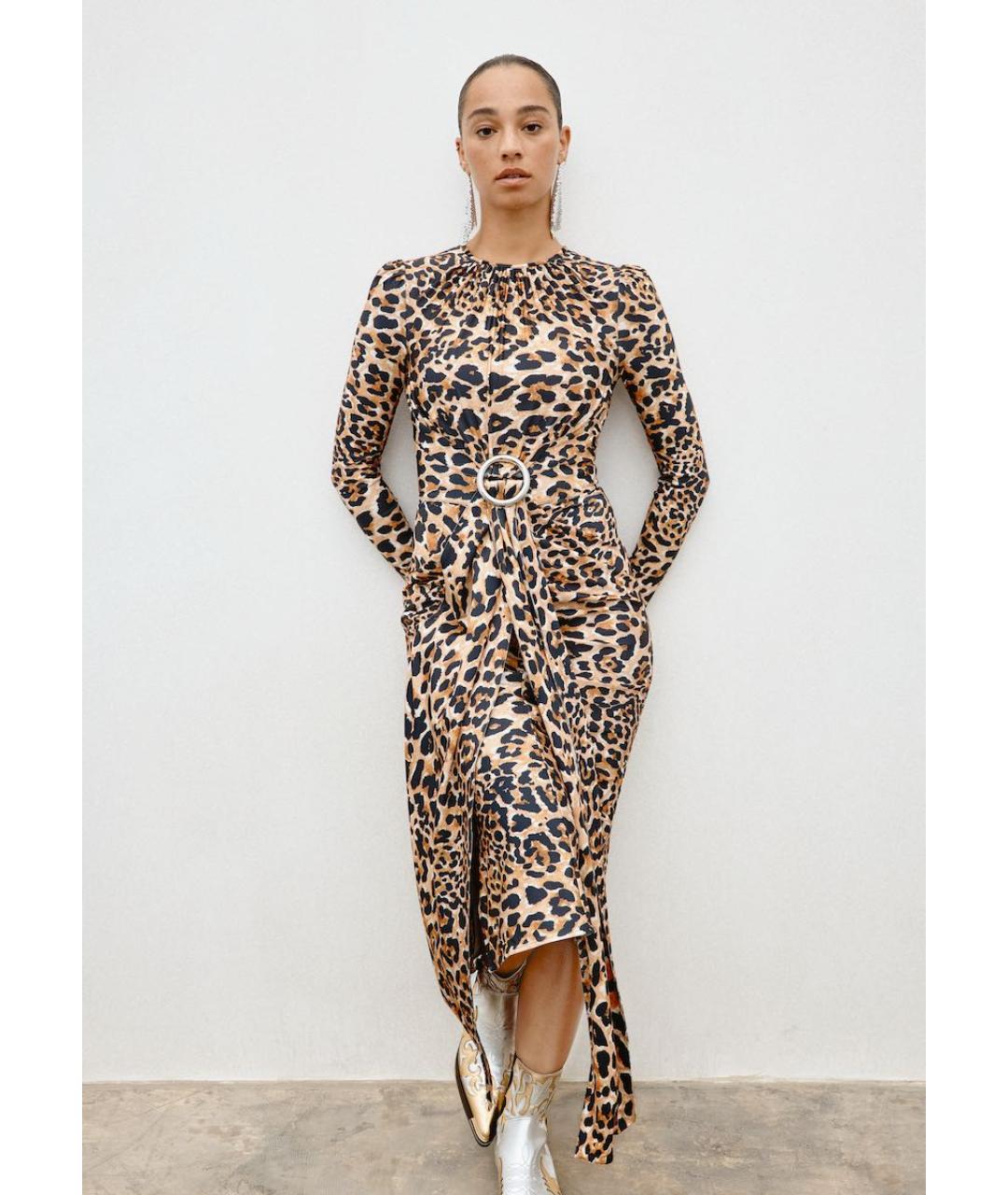 PACO RABANNE Мульти полиэстеровое вечернее платье, фото 9