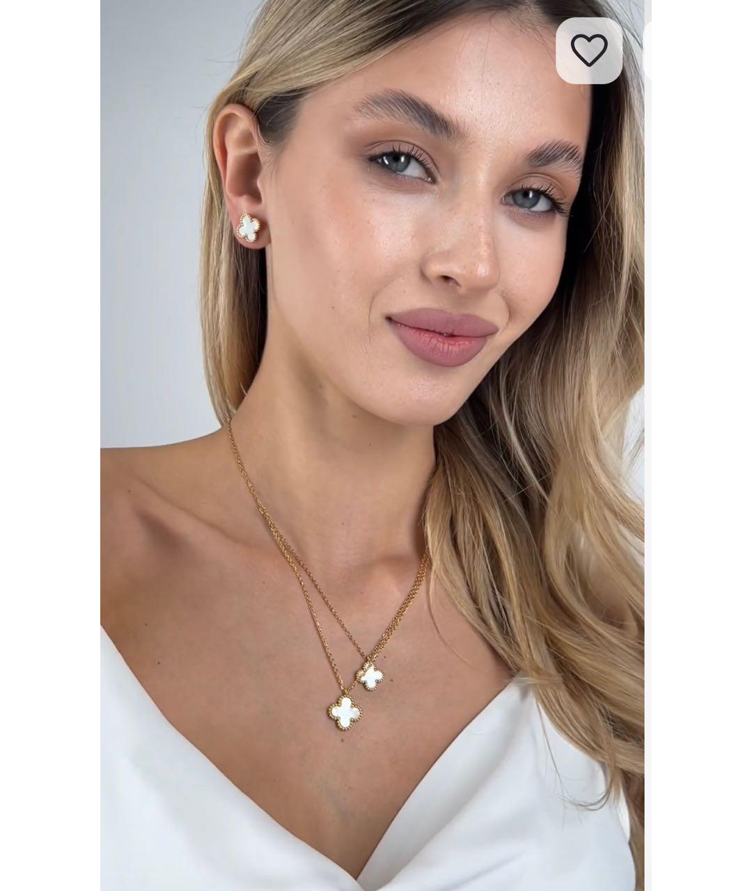 VAN CLEEF & ARPELS Белая подвеска из желтого золота, фото 3