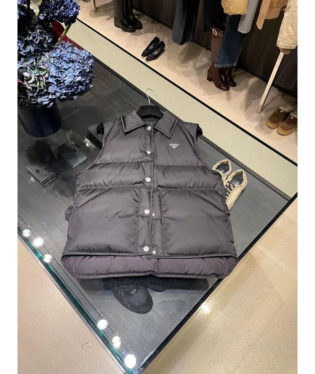 PRADA Черный полиамидовый жилет, фото 6