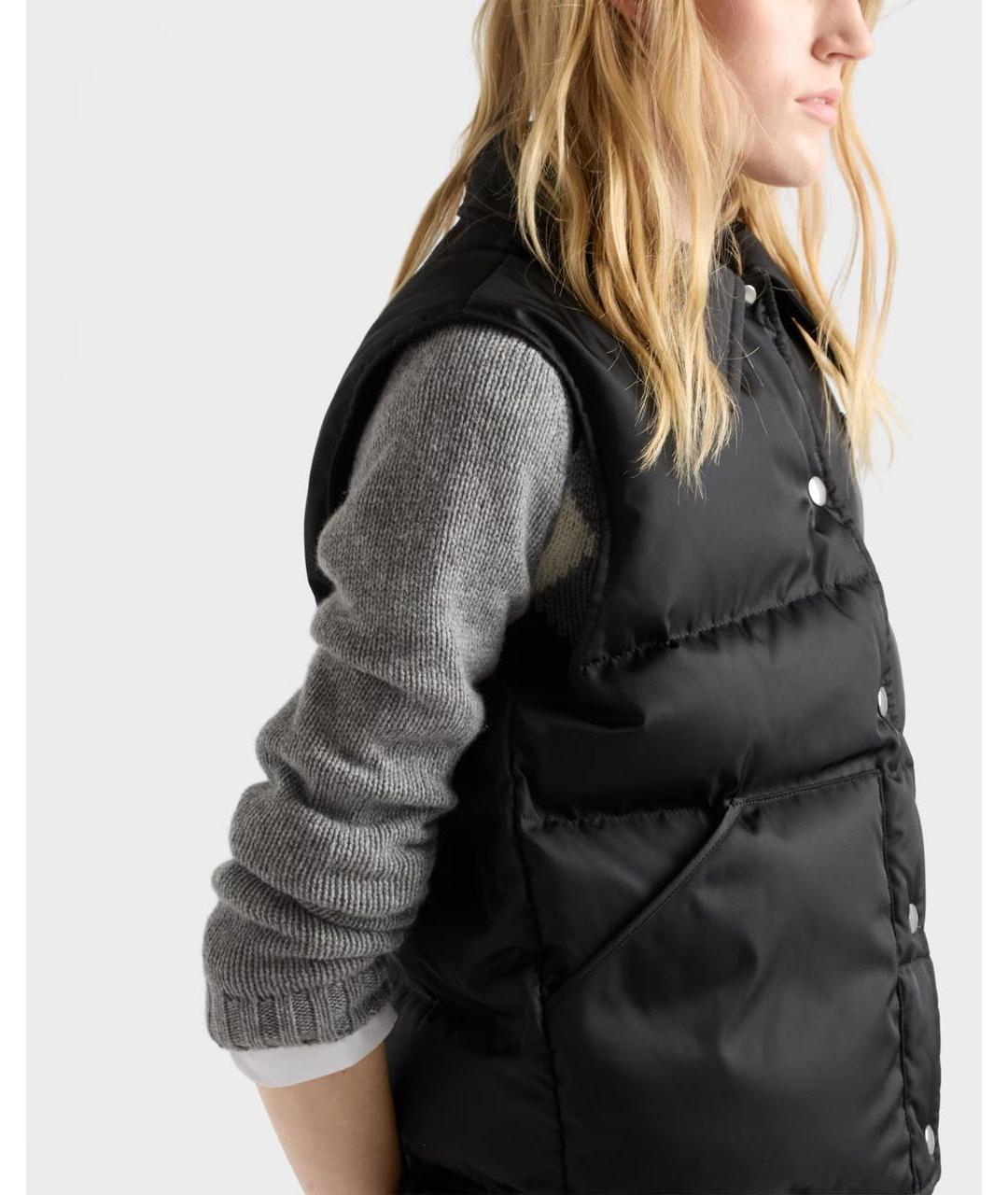 PRADA Черный полиамидовый жилет, фото 4