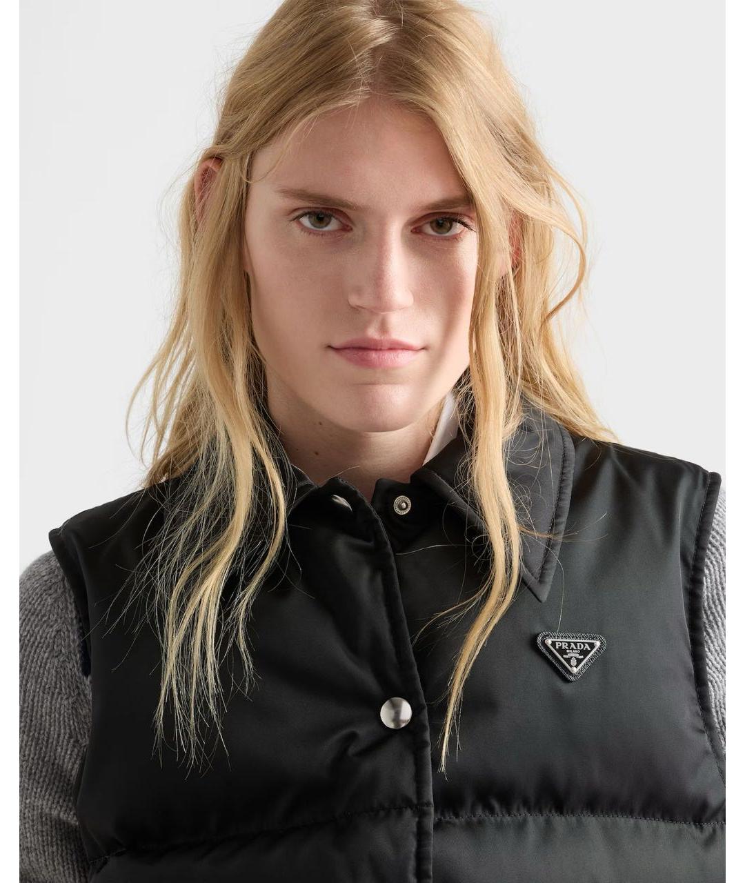 PRADA Черный полиамидовый жилет, фото 3