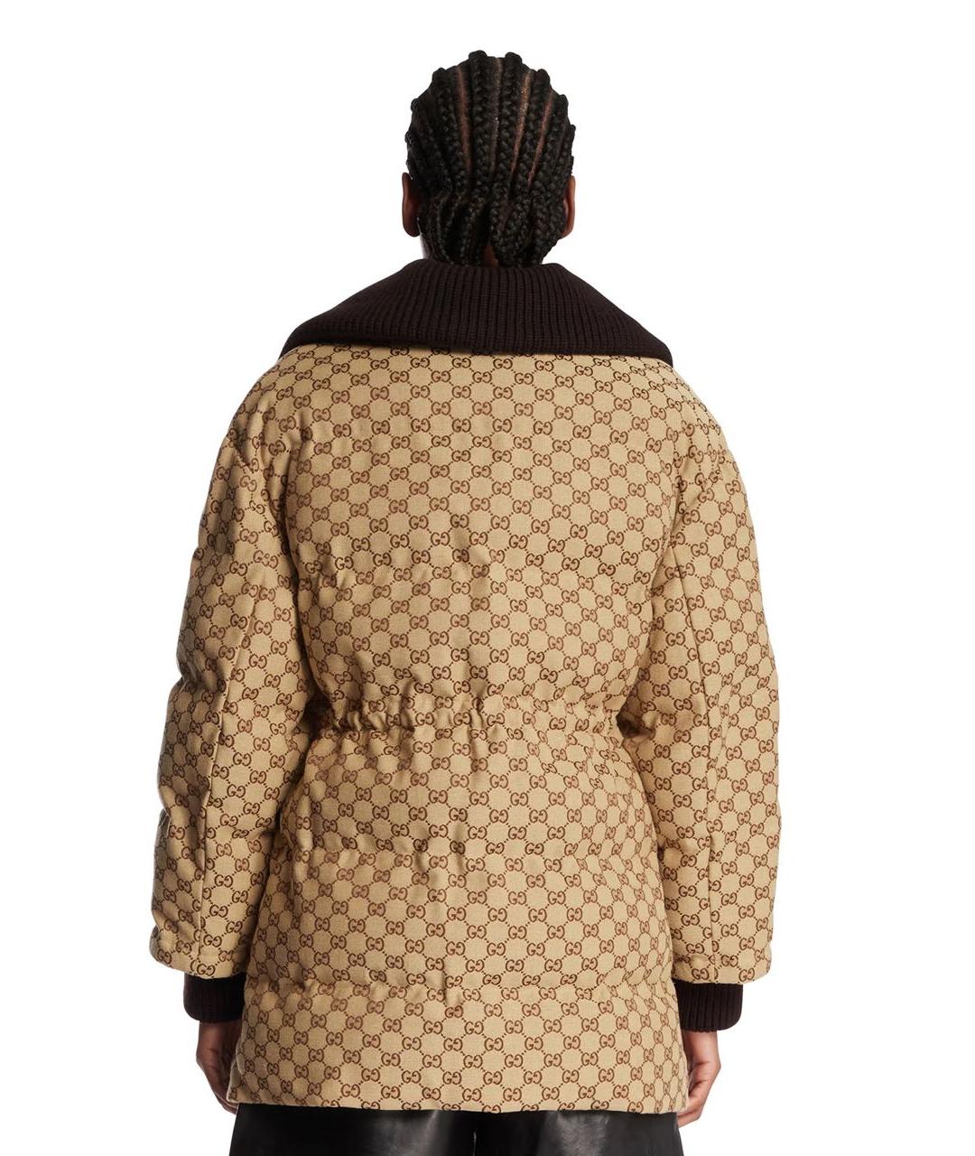 GUCCI Бежевый хлопковый пуховик, фото 5