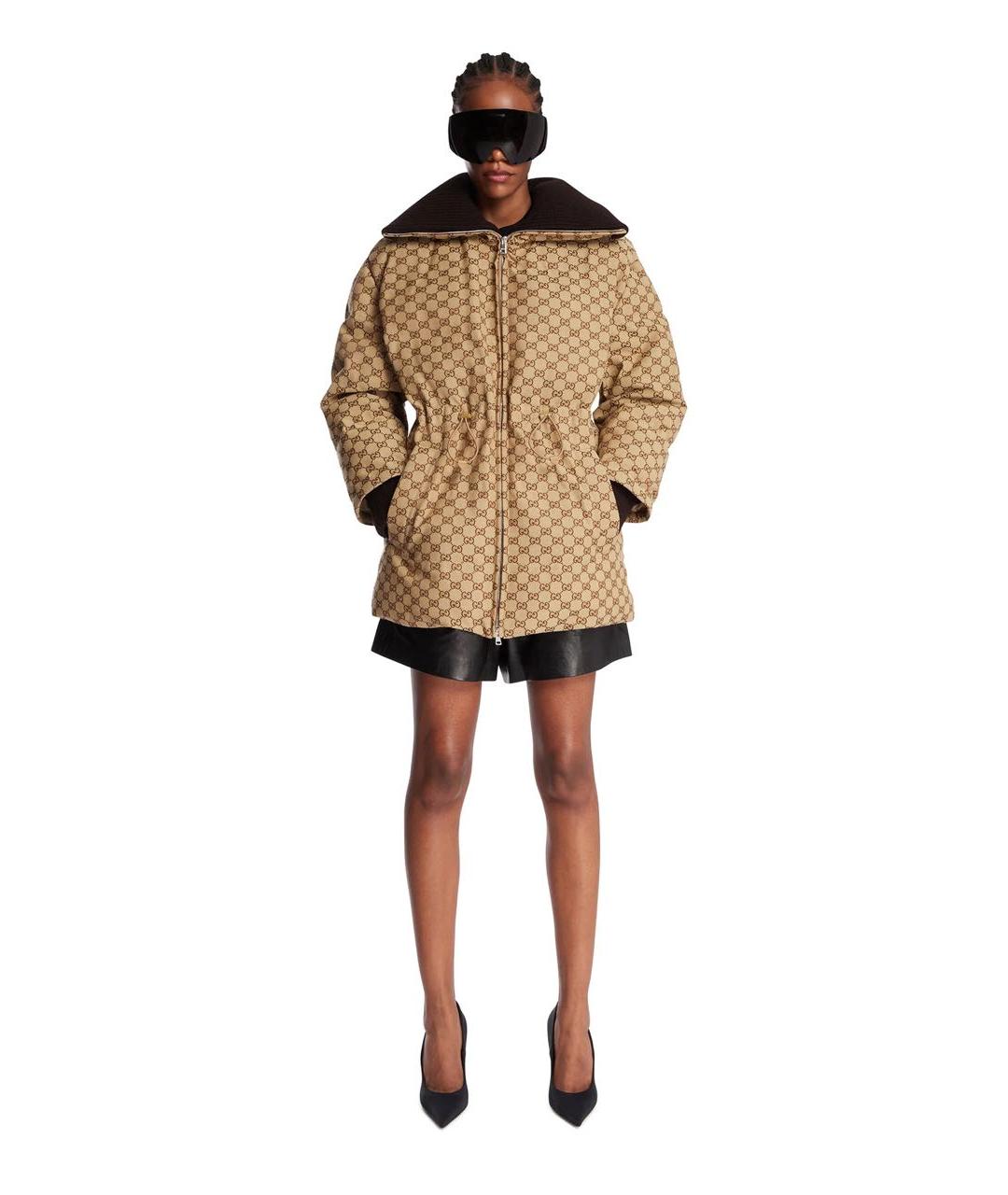 GUCCI Бежевый хлопковый пуховик, фото 3
