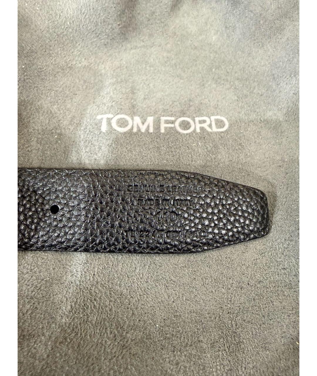 TOM FORD Черный кожаный ремень, фото 4