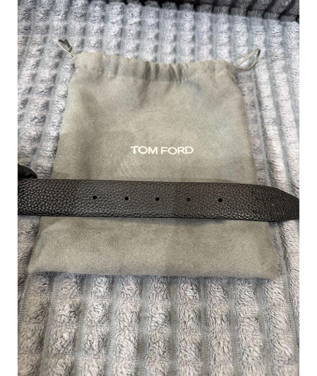 TOM FORD Черный кожаный ремень, фото 5