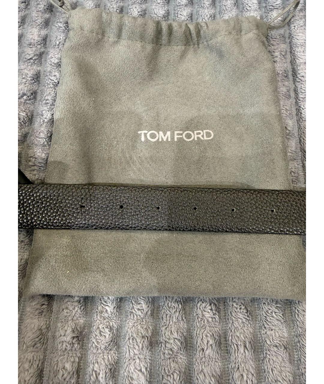 TOM FORD Черный кожаный ремень, фото 6