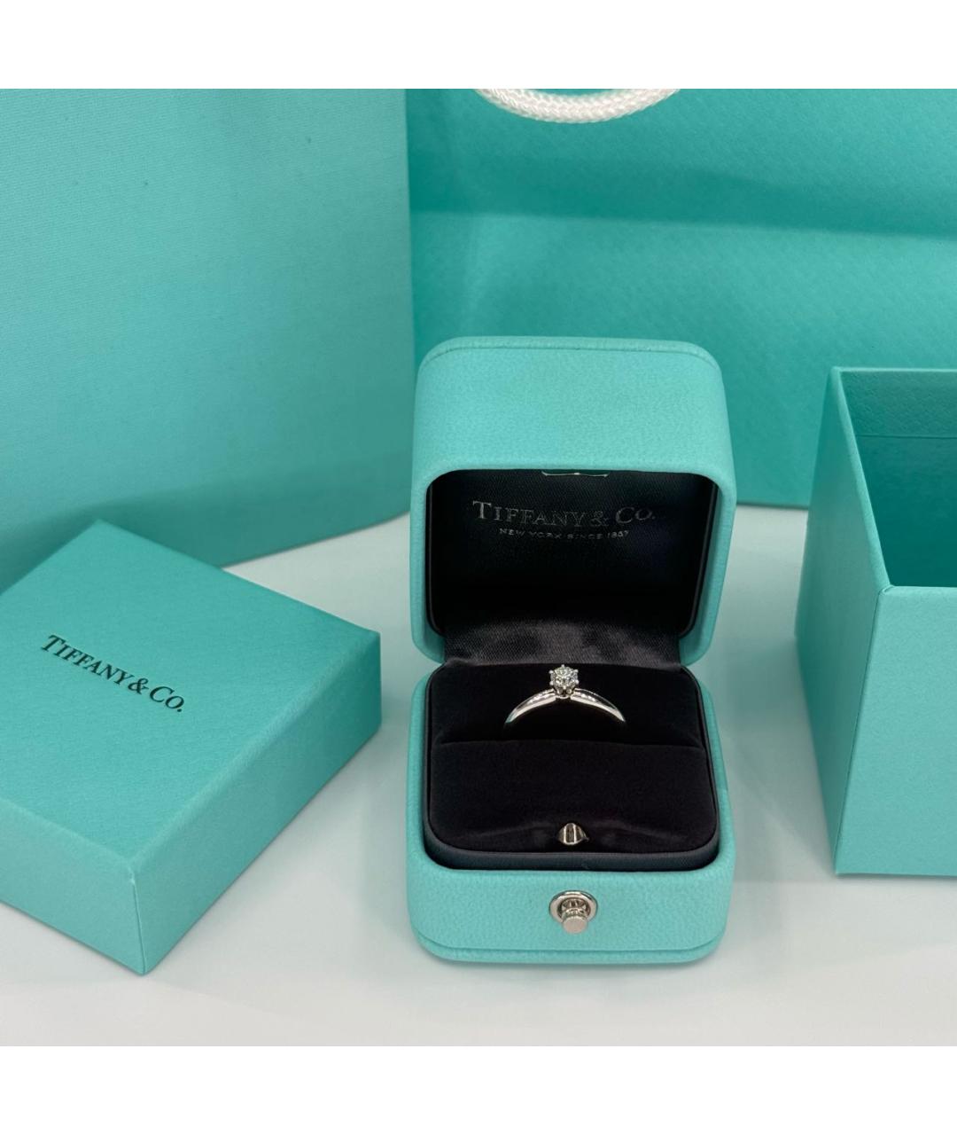 TIFFANY&CO Серебряное платиновое кольцо, фото 8