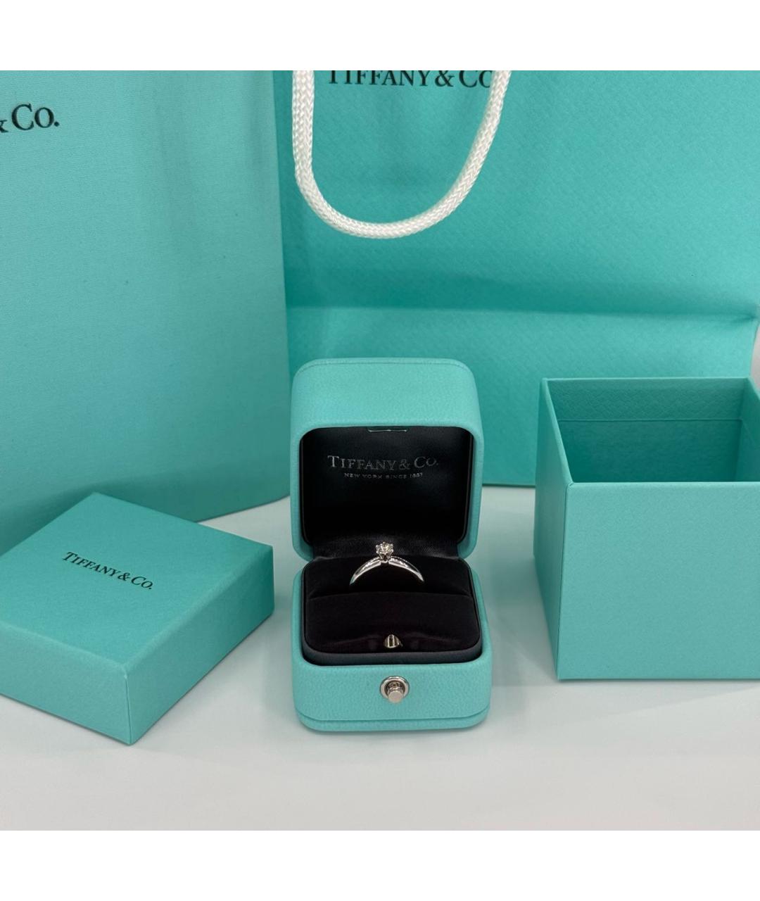 TIFFANY&CO Серебряное платиновое кольцо, фото 4