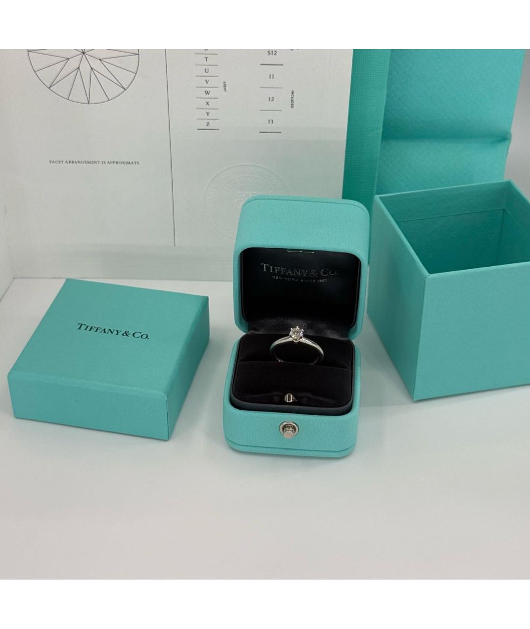 TIFFANY&CO Серебряное платиновое кольцо, фото 2