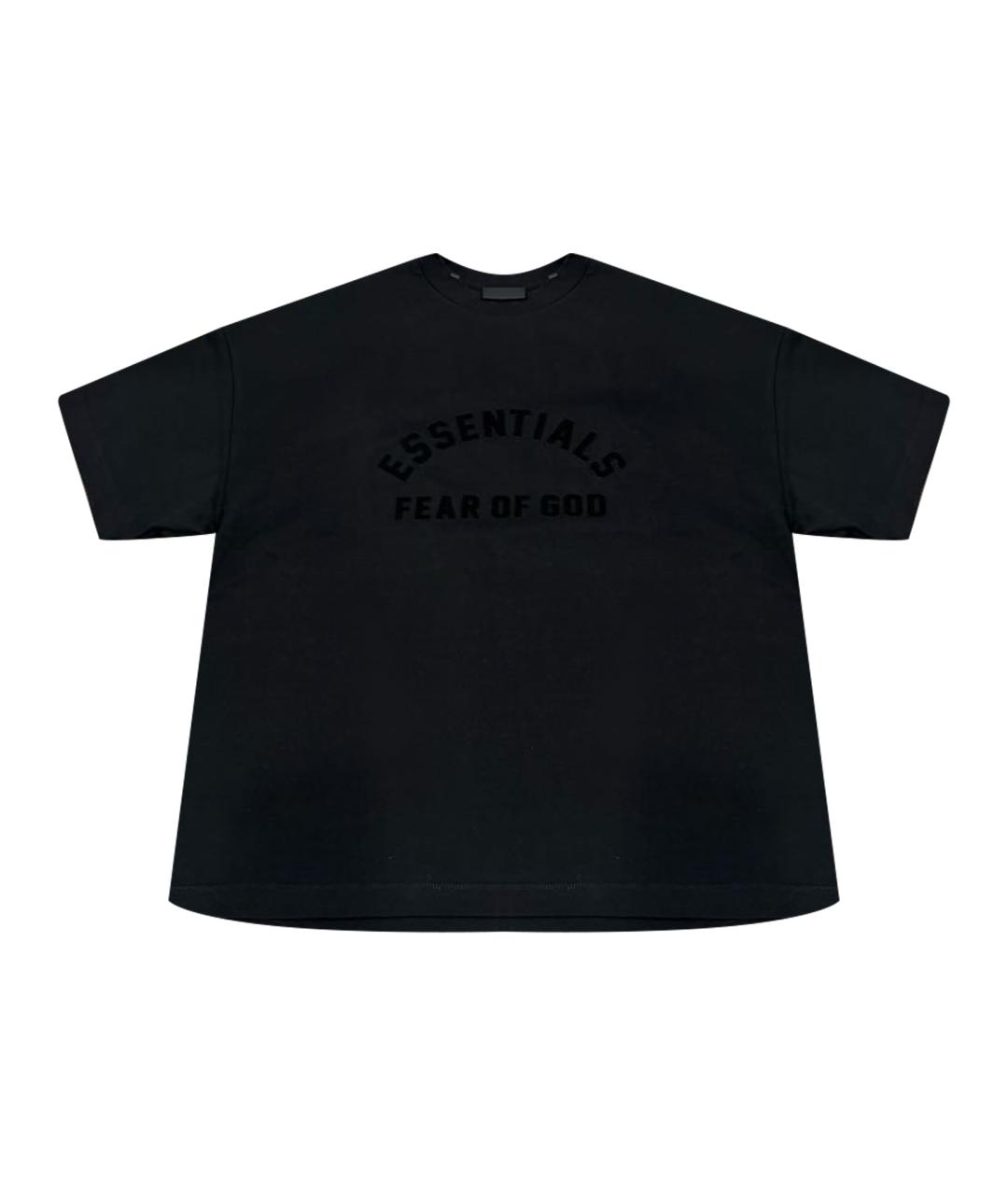 FEAR OF GOD ESSENTIALS Черная хлопковая футболка, фото 1