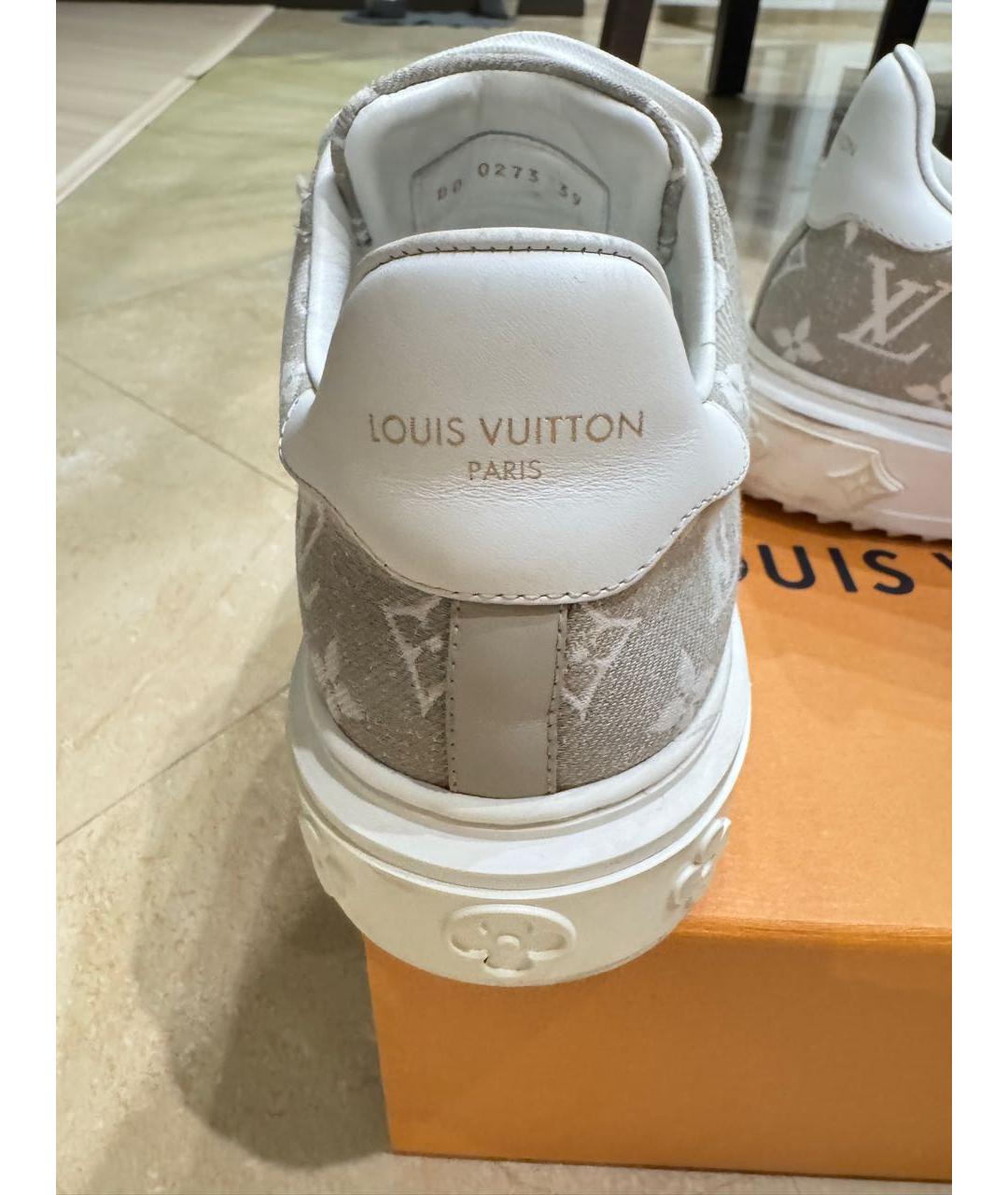 LOUIS VUITTON Бежевые текстильные кеды, фото 2