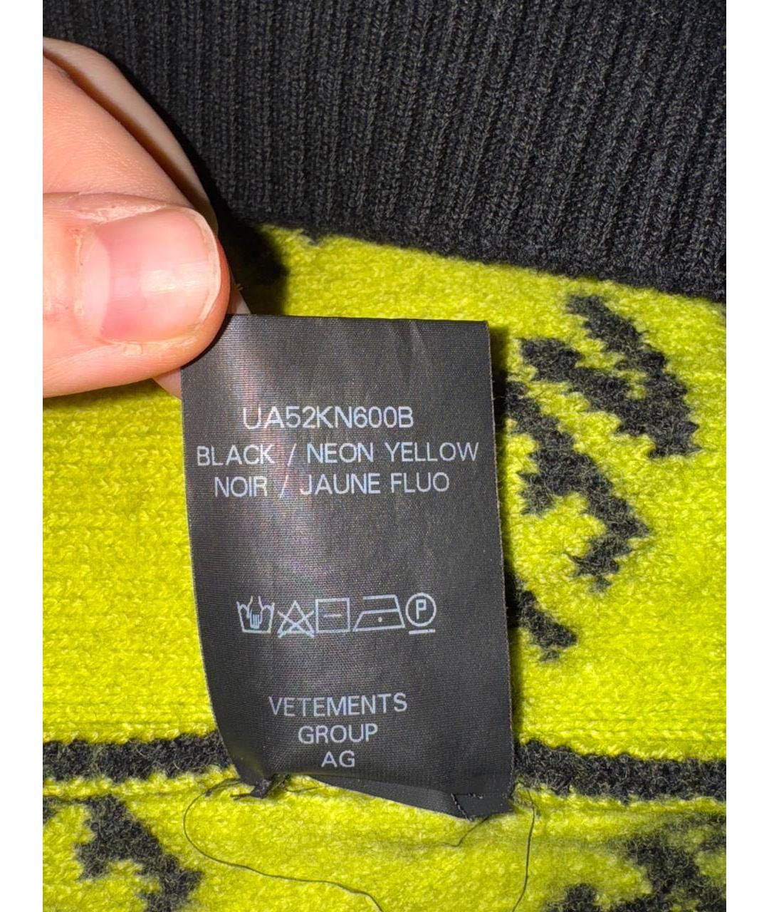 VETEMENTS Черный шерстяной джемпер / свитер, фото 7