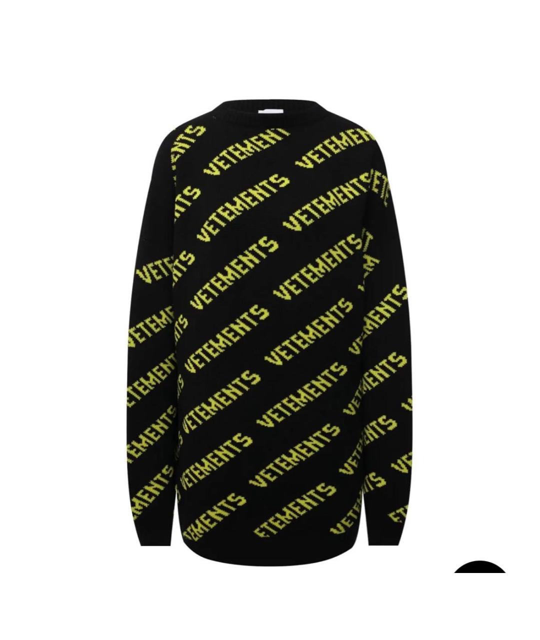 VETEMENTS Черный шерстяной джемпер / свитер, фото 8