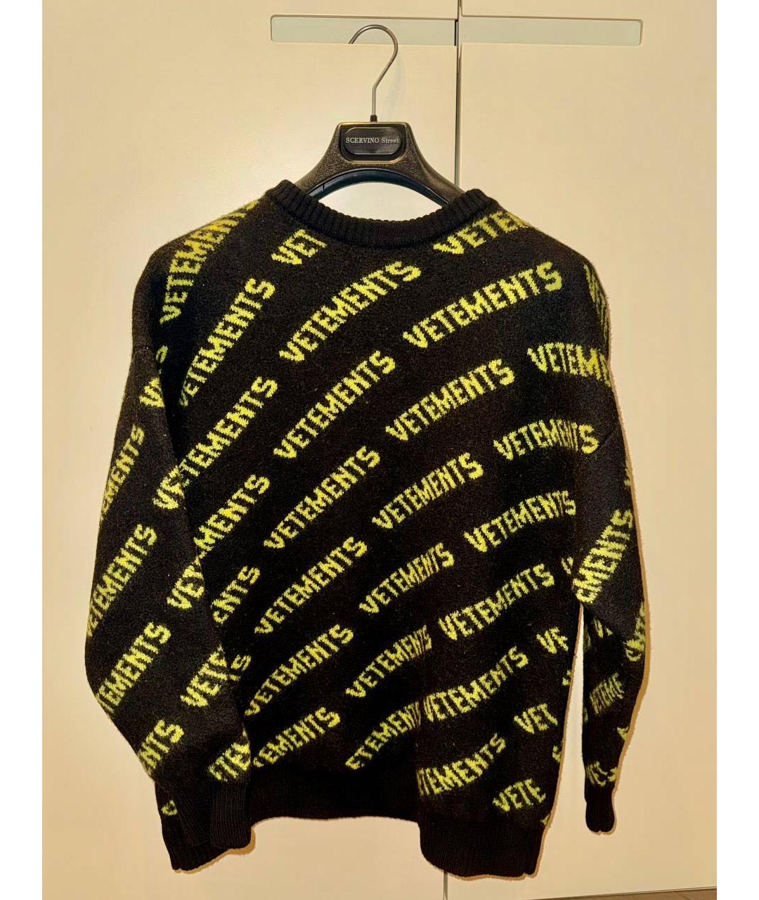 VETEMENTS Черный шерстяной джемпер / свитер, фото 2