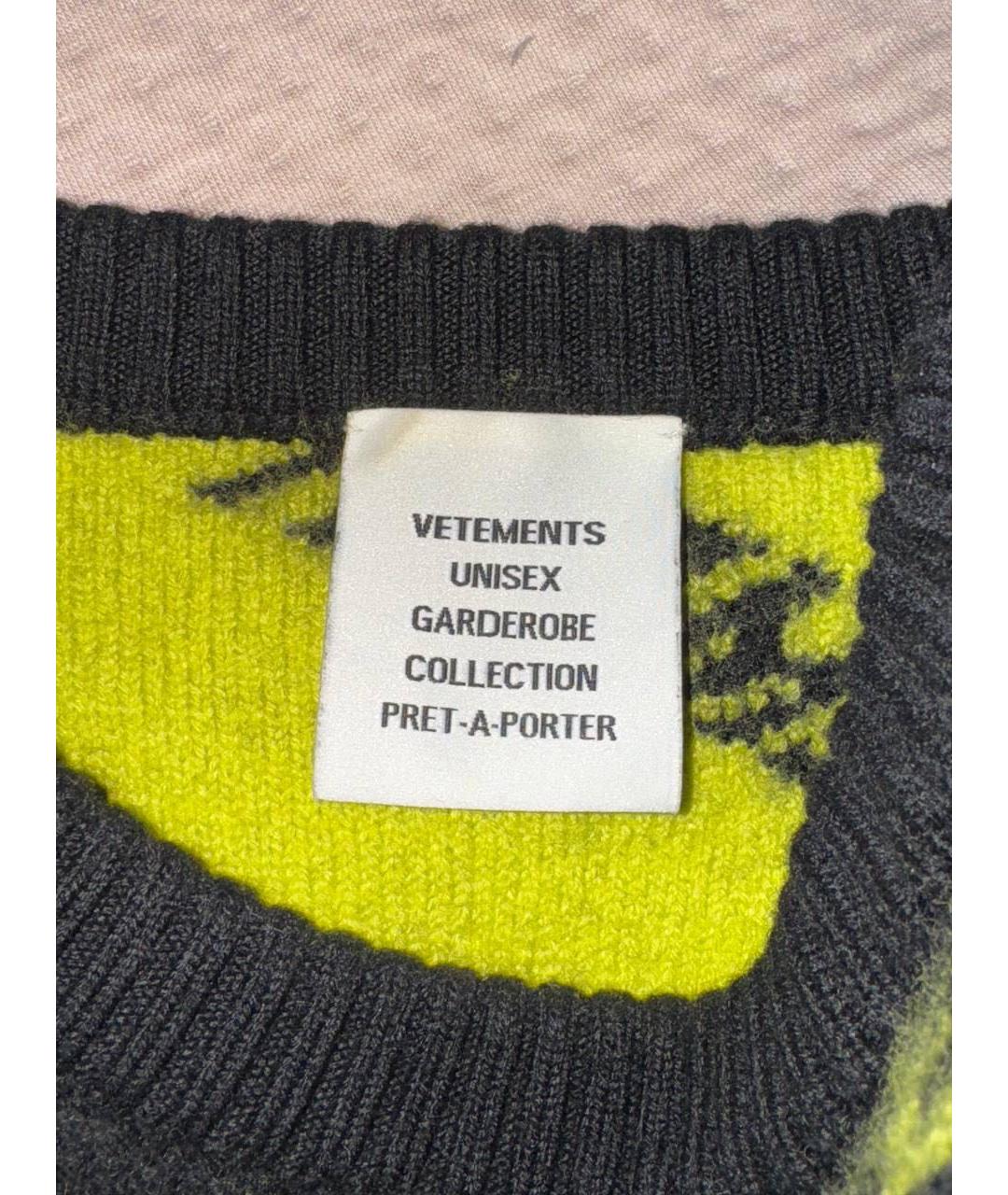 VETEMENTS Черный шерстяной джемпер / свитер, фото 5