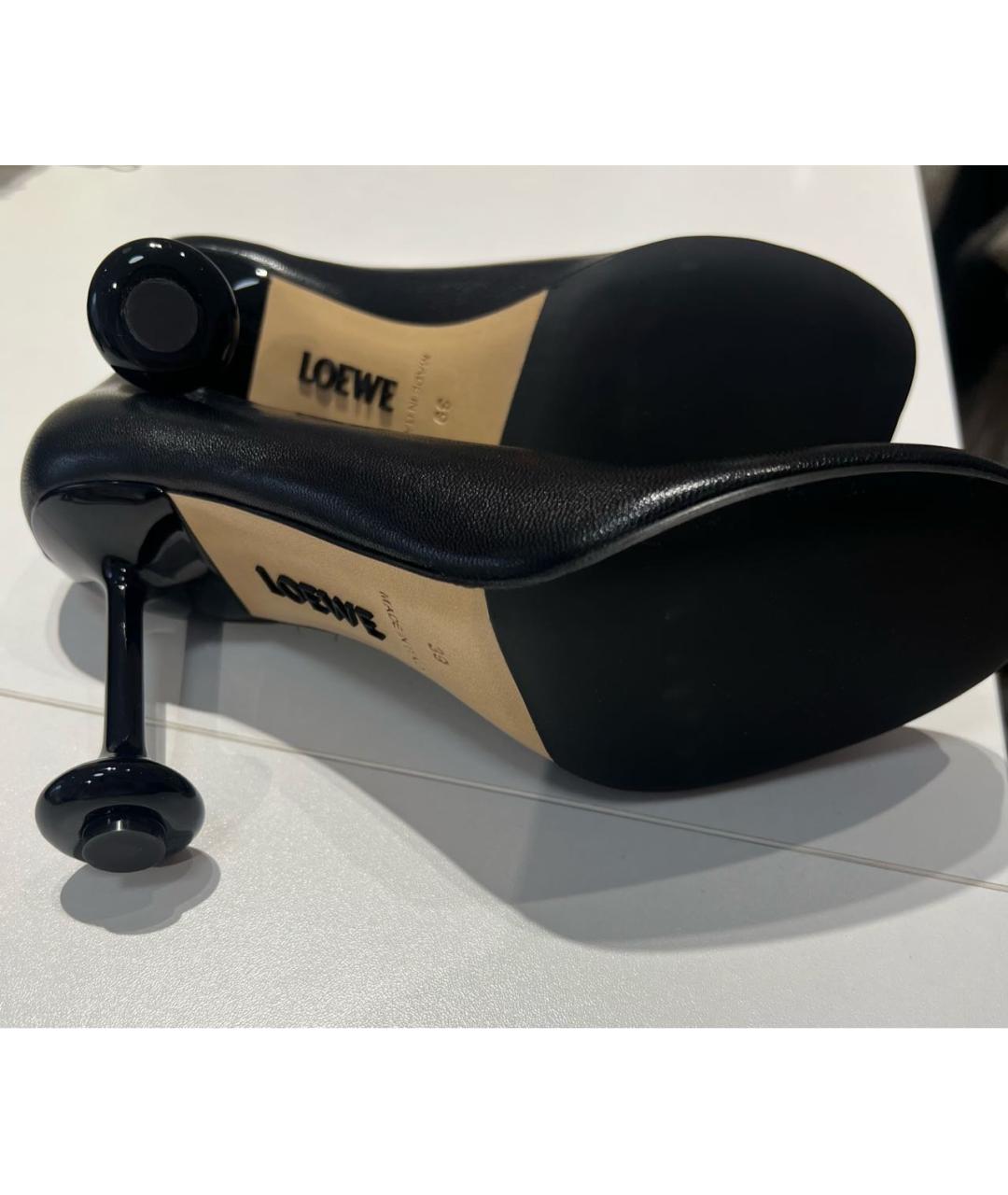 LOEWE Черные кожаные туфли, фото 4