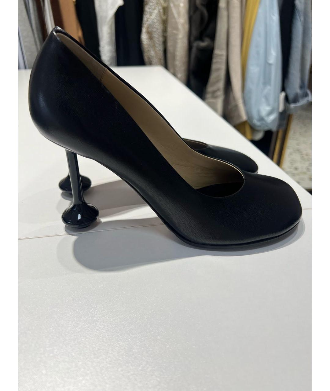 LOEWE Черные кожаные туфли, фото 6