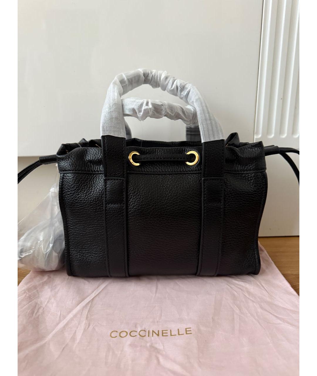 COCCINELLE Черная кожаная сумка через плечо, фото 3