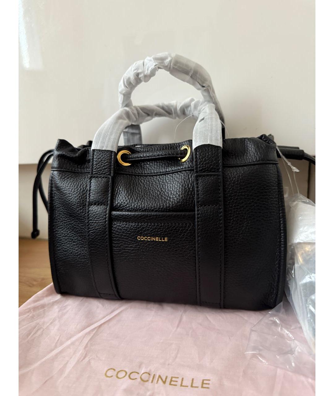 COCCINELLE Черная кожаная сумка через плечо, фото 5