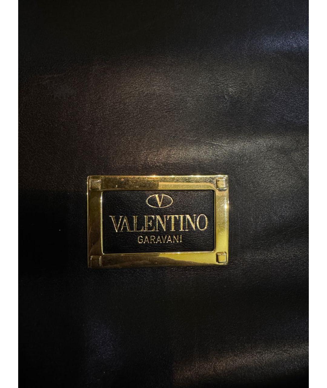 VALENTINO Черная кожаная сумка через плечо, фото 2