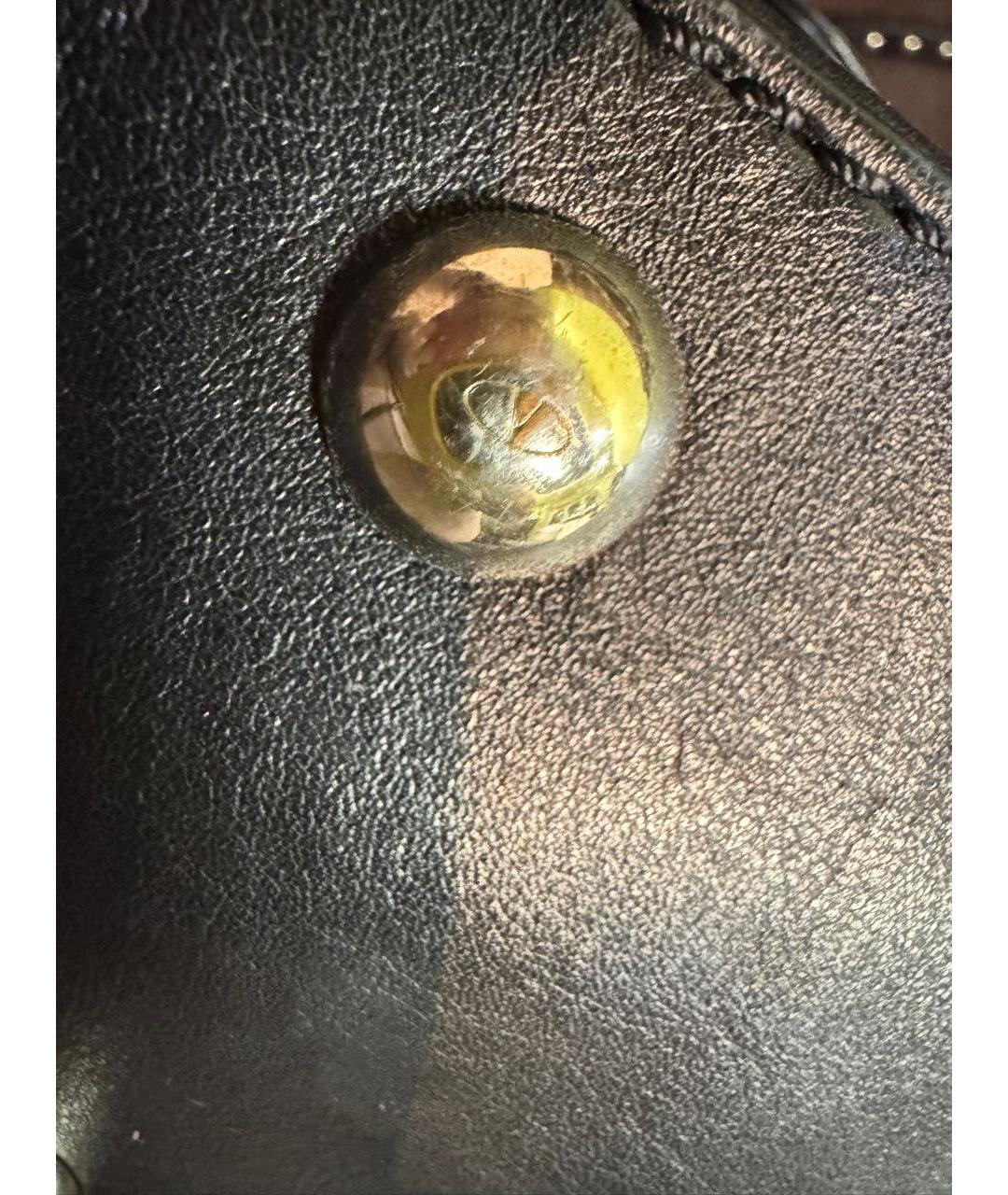 VALENTINO Черная кожаная сумка через плечо, фото 4