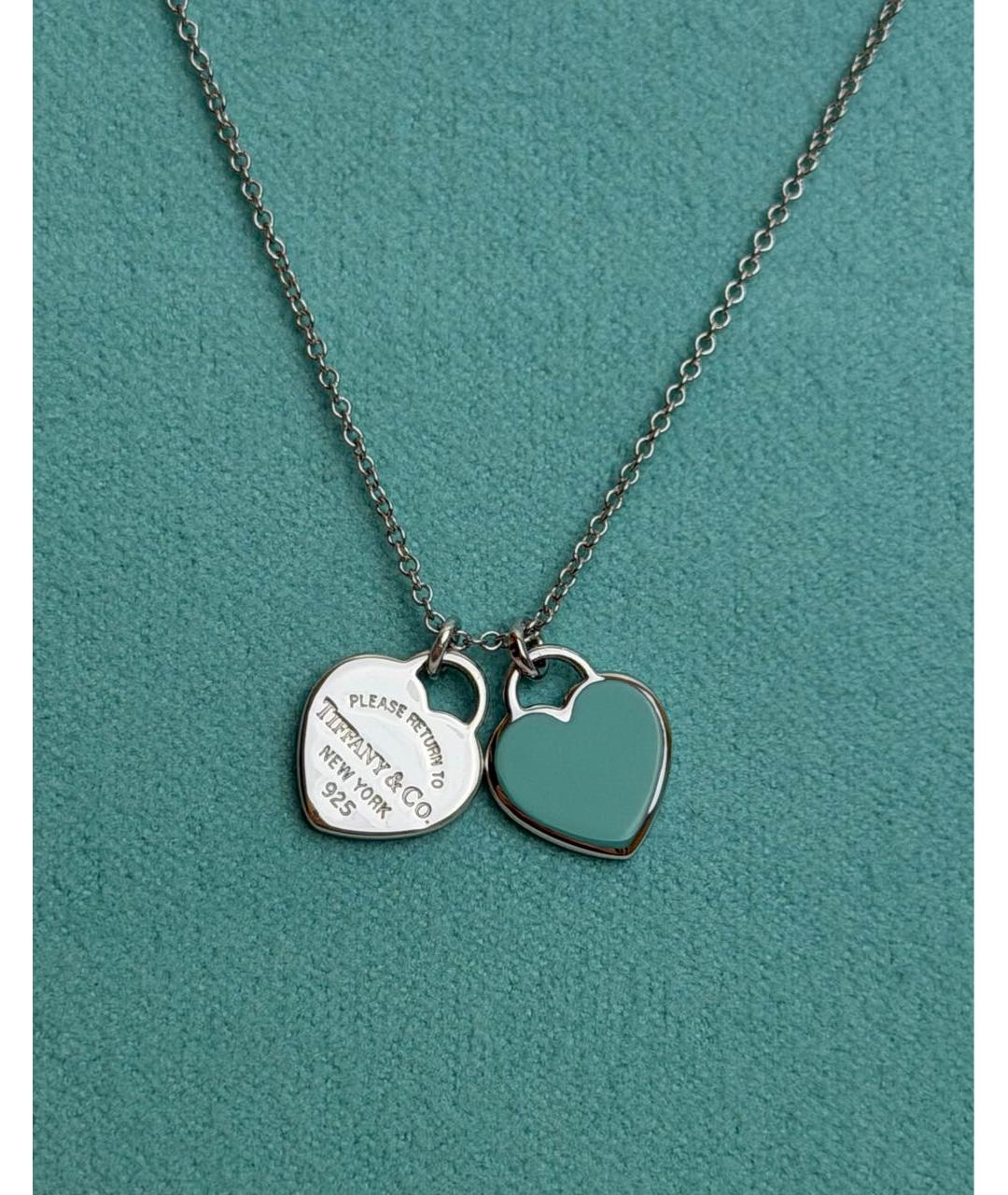 TIFFANY&CO Бирюзовое серебряное колье, фото 3