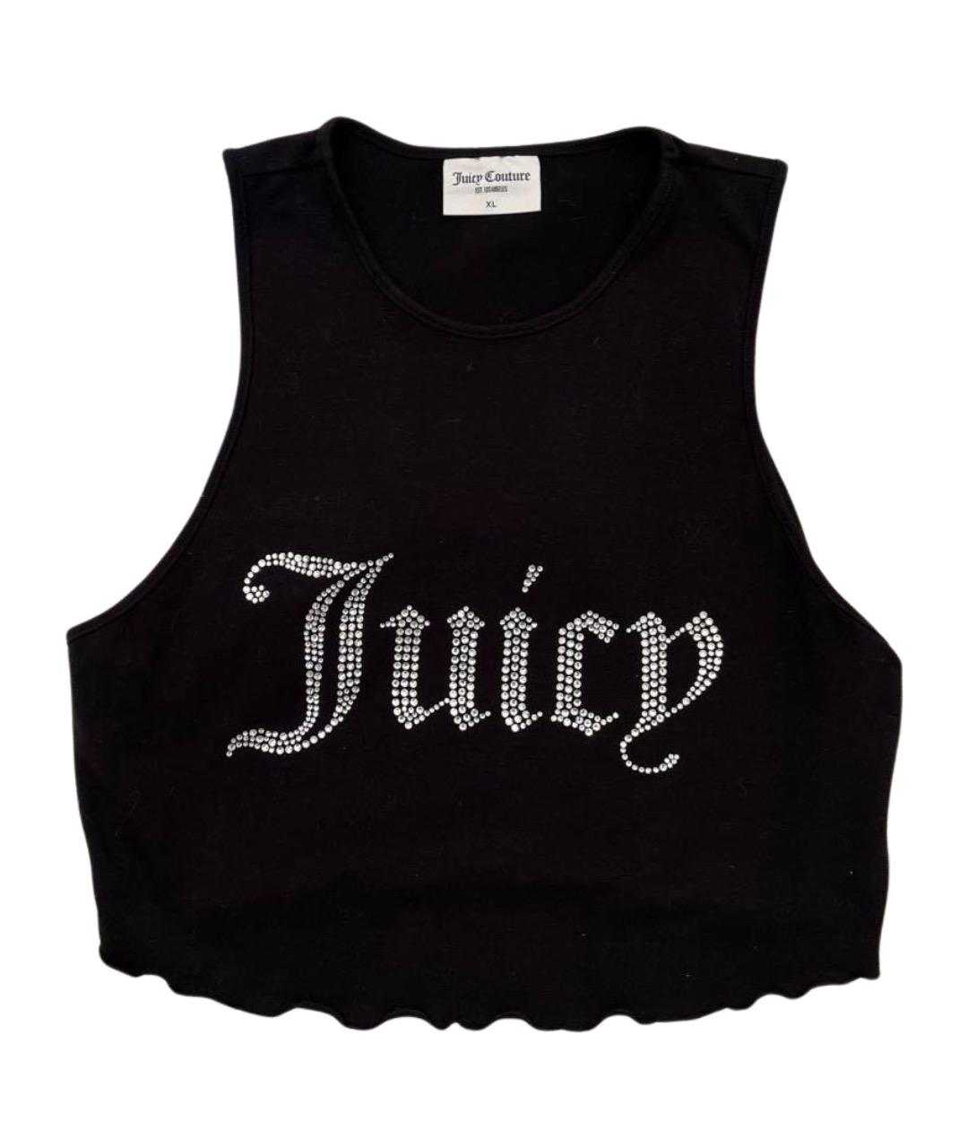 JUICY COUTURE Черная хлопковая майка, фото 1