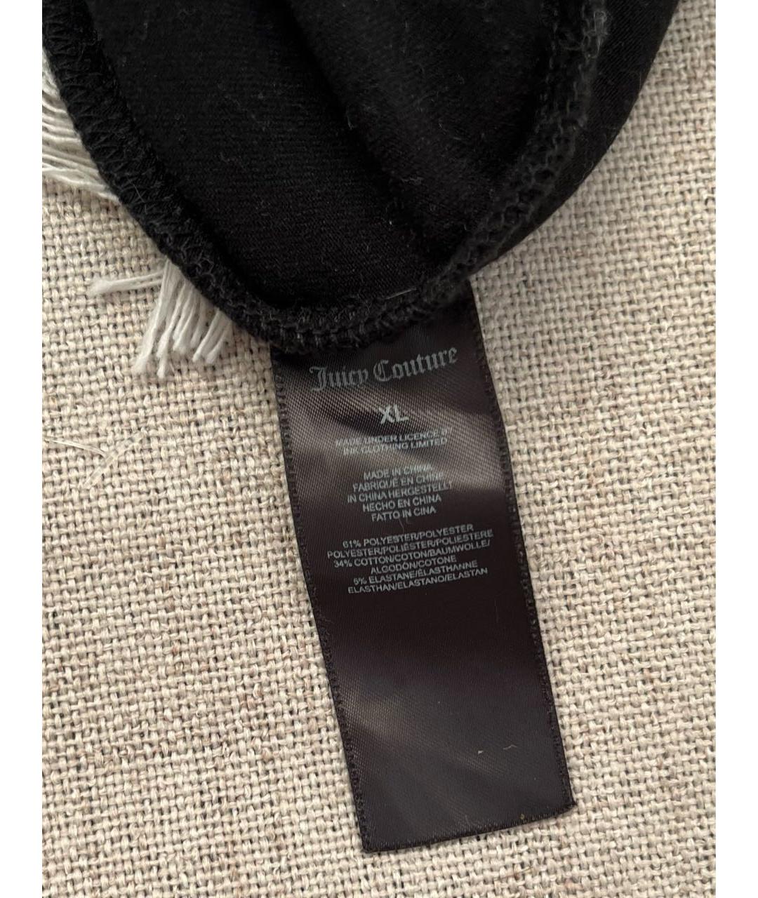 JUICY COUTURE Черная хлопковая майка, фото 2