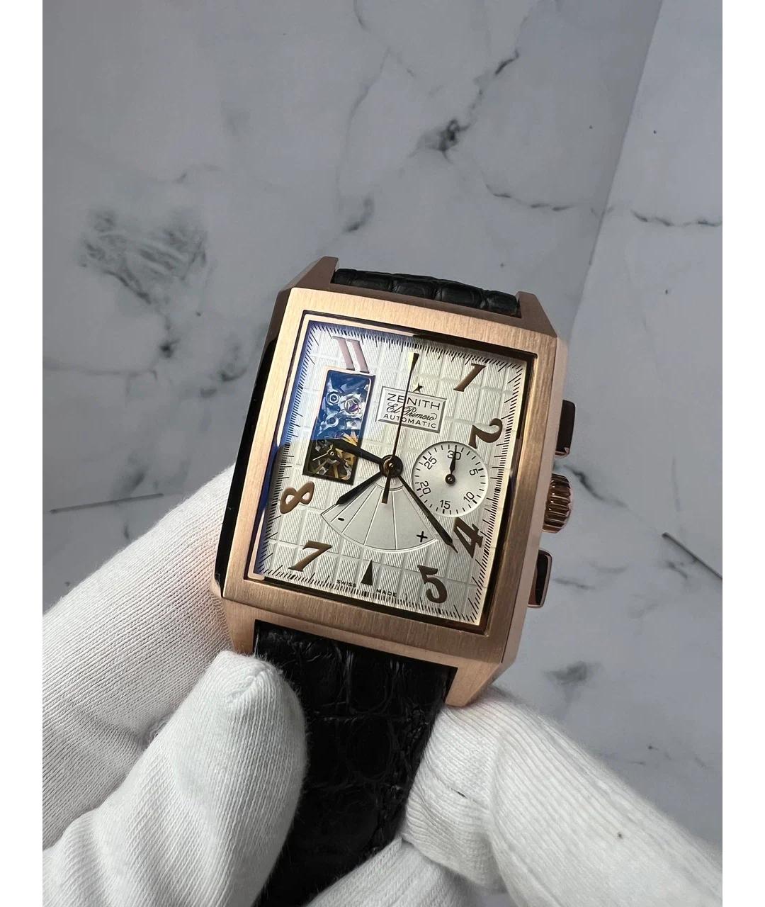 ZENITH Золотые часы из розового золота, фото 2