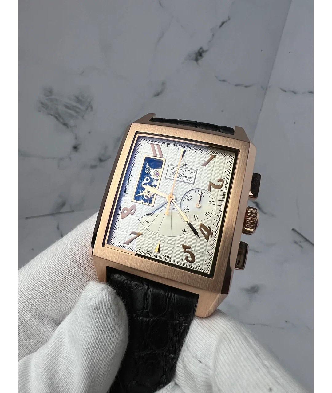 ZENITH Золотые часы из розового золота, фото 3