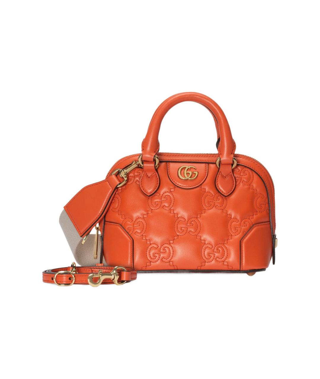 GUCCI Оранжевая кожаная сумка через плечо, фото 2