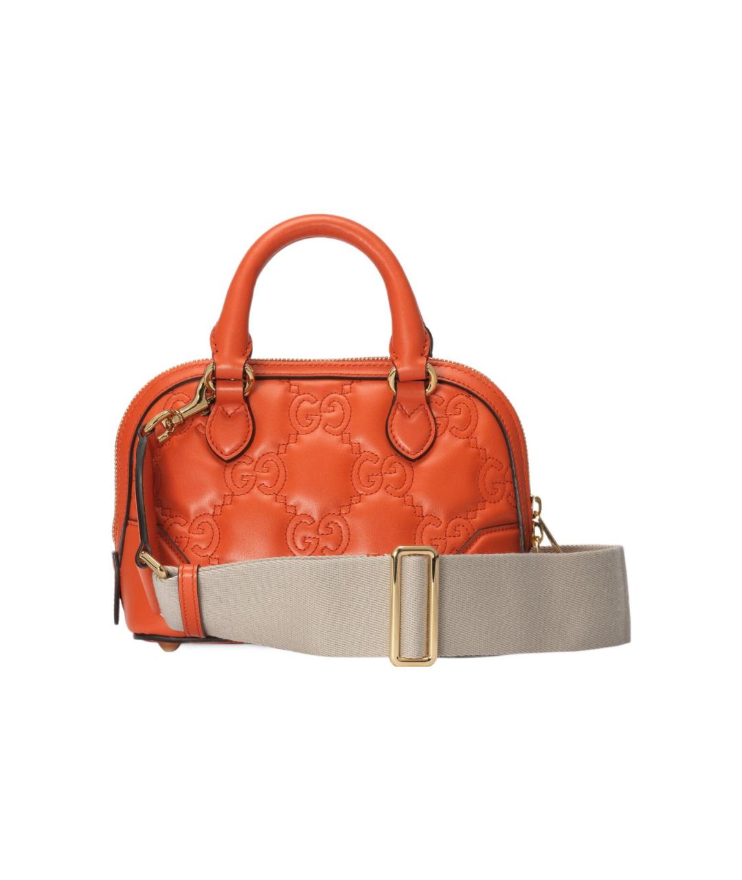 GUCCI Оранжевая кожаная сумка через плечо, фото 3