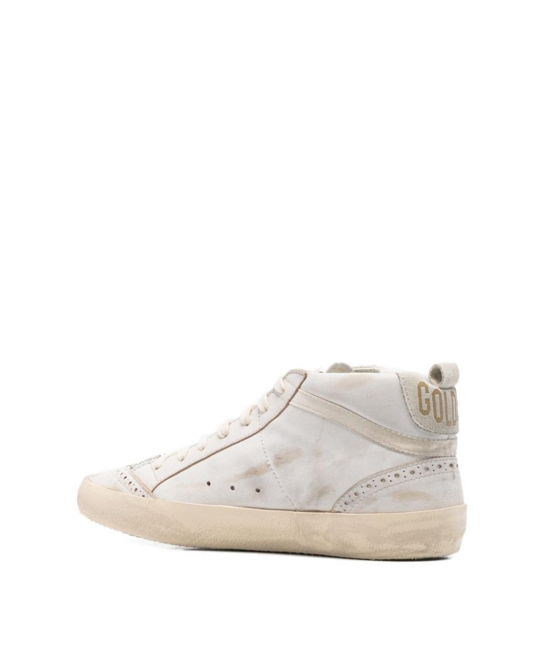 GOLDEN GOOSE DELUXE BRAND Бежевые кожаные кеды, фото 3