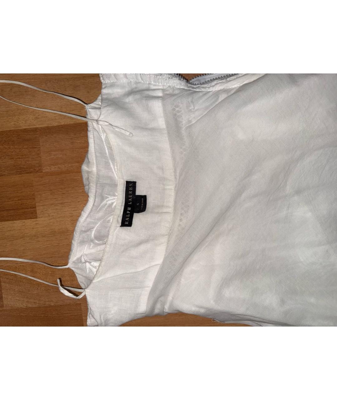 RALPH LAUREN Белый хлопковый сарафан, фото 3