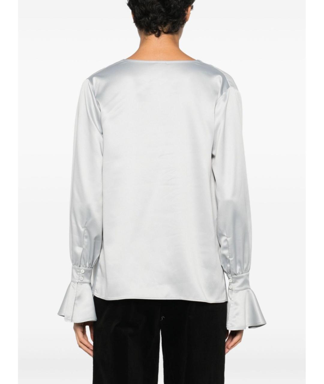 PINKO Серая полиэстеровая блузы, фото 4