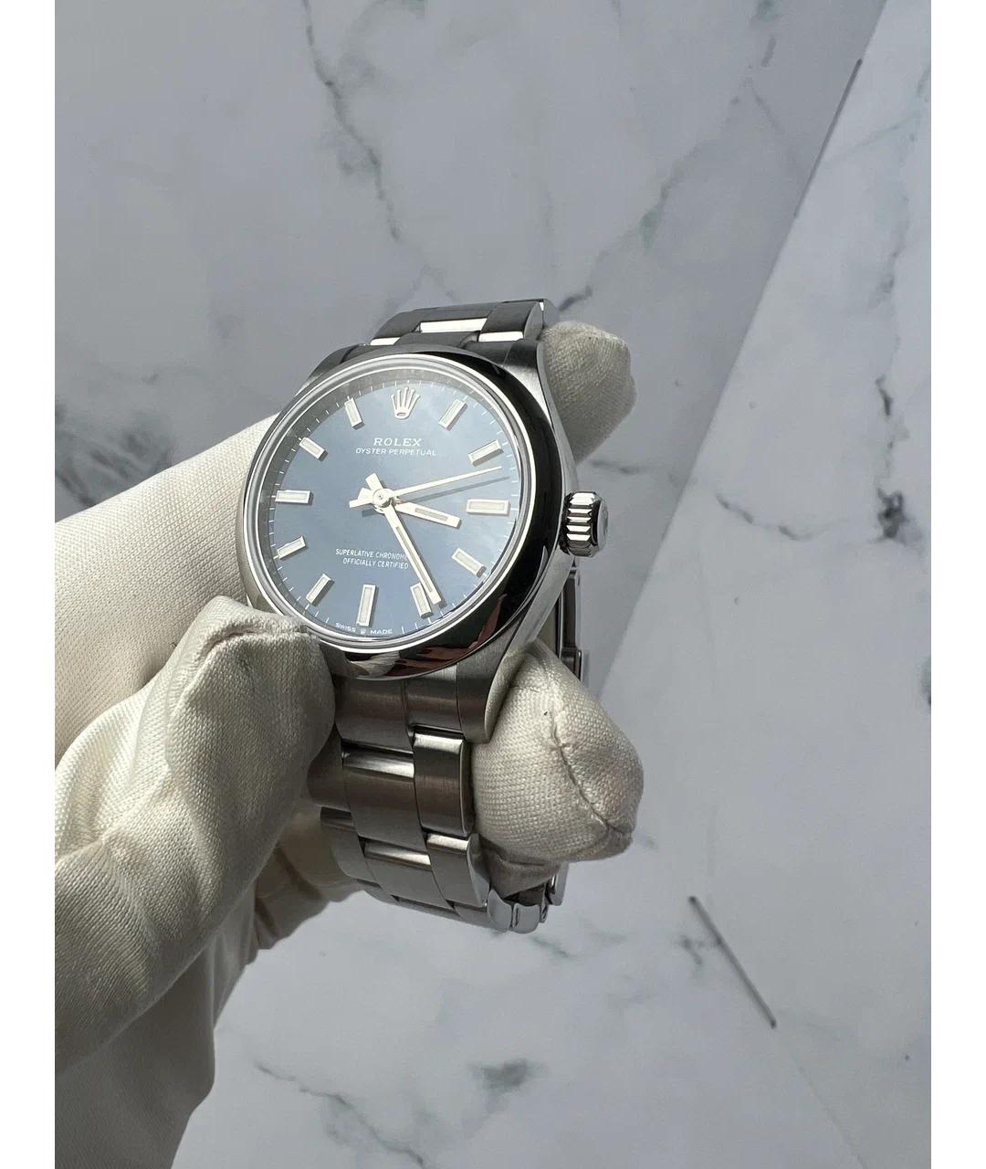 ROLEX Синие металлические часы, фото 4