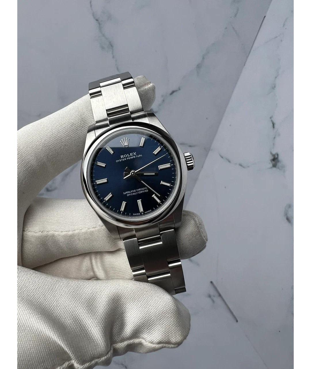 ROLEX Синие металлические часы, фото 2