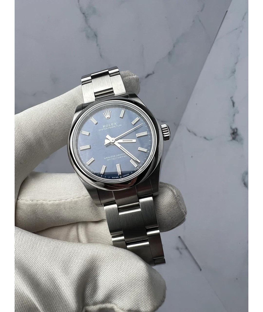 ROLEX Синие металлические часы, фото 3