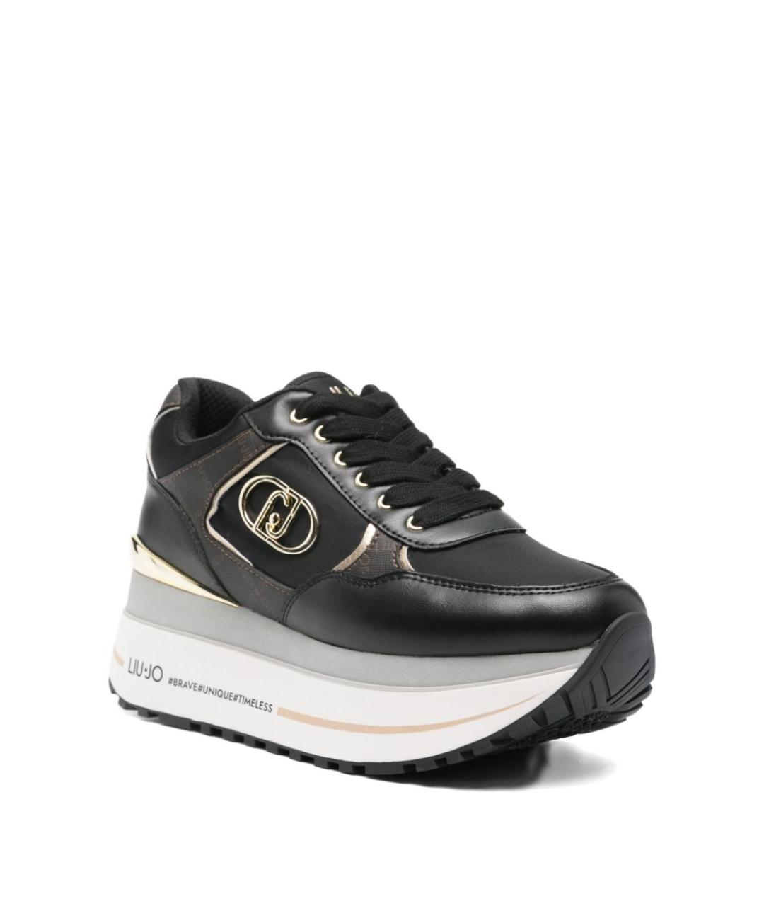 LIU JO Черные синтетические кроссовки, фото 4