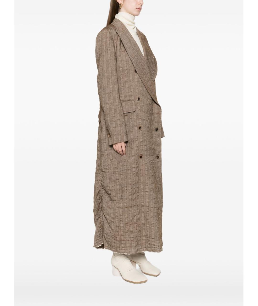 UMA WANG Бежевое шерстяное пальто, фото 2