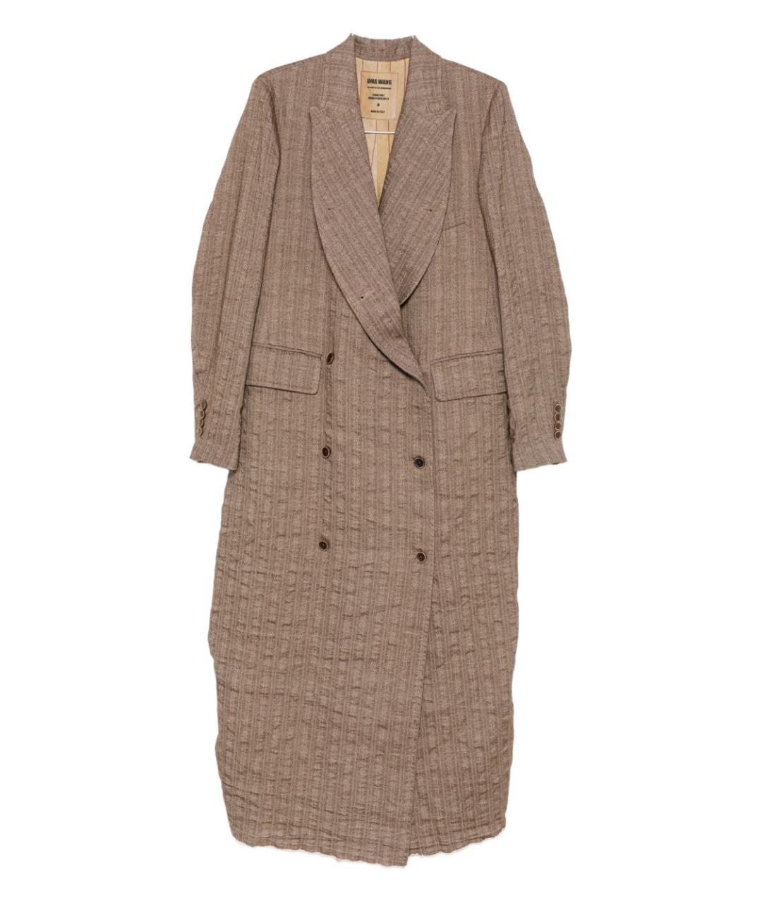 UMA WANG Бежевое шерстяное пальто, фото 1