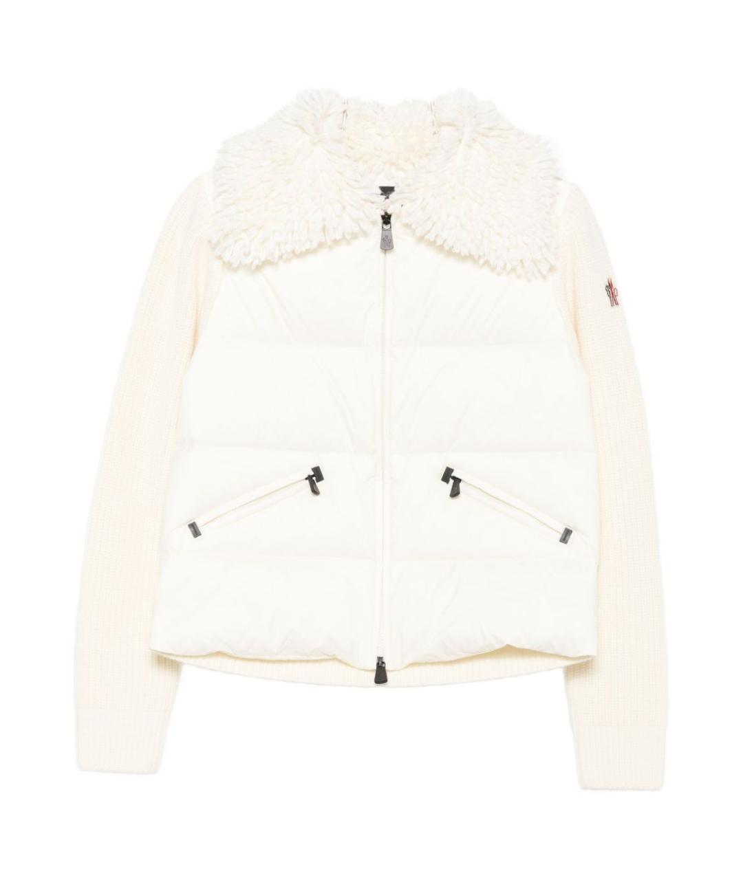 MONCLER GRENOBLE Белый шерстяной джемпер / свитер, фото 1