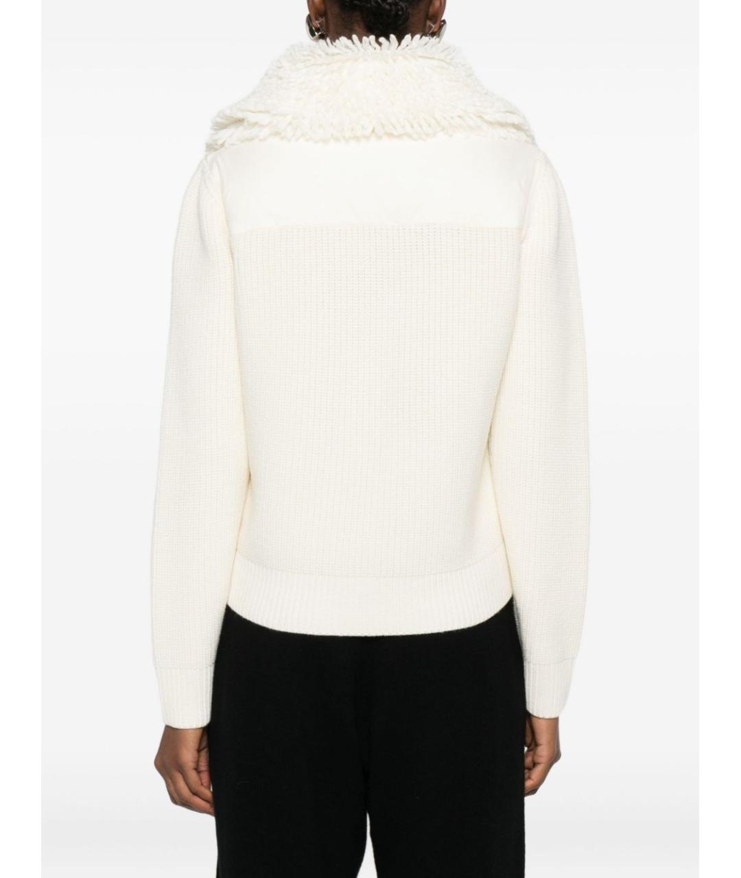 MONCLER GRENOBLE Белый шерстяной джемпер / свитер, фото 4
