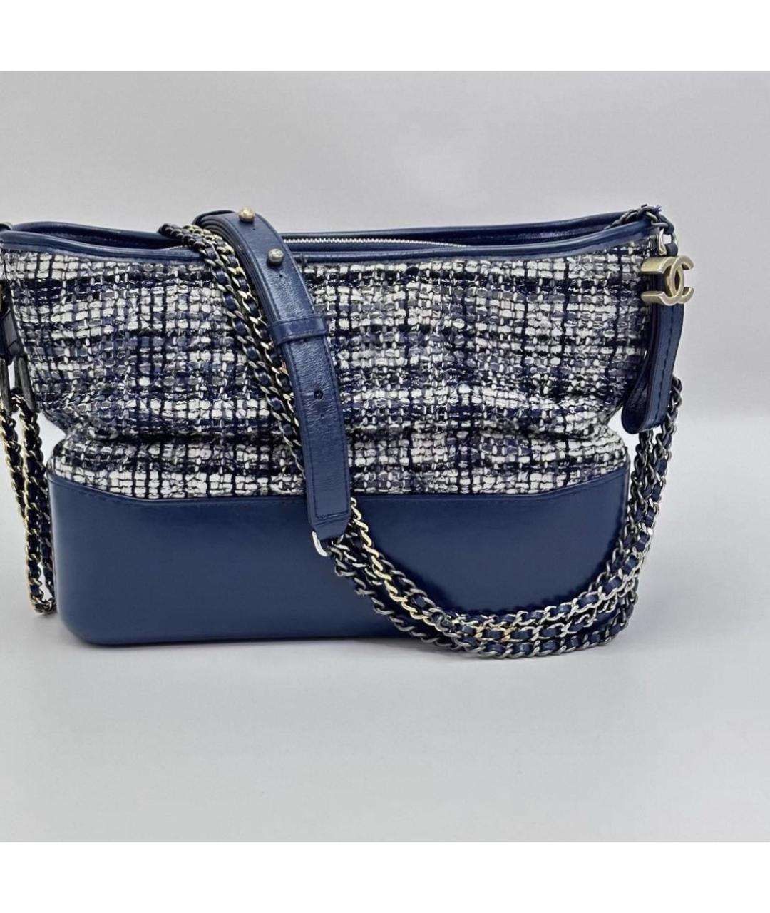 CHANEL Синяя кожаная сумка через плечо, фото 2